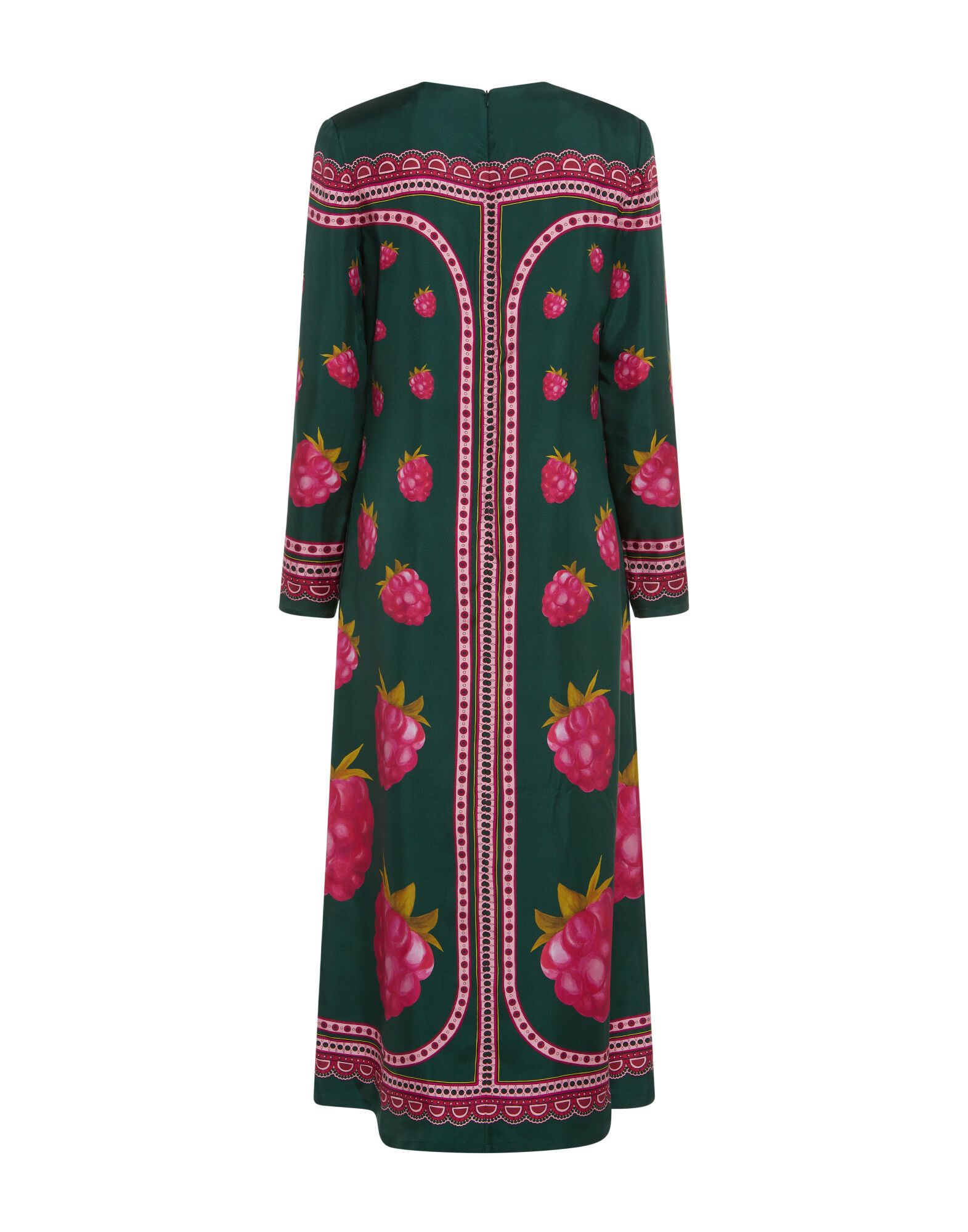 La DoubleJ Long Sleeve Swing Dress Lampone Plac&eacute;e Emerald DRE0231SIL006FMB06GR04