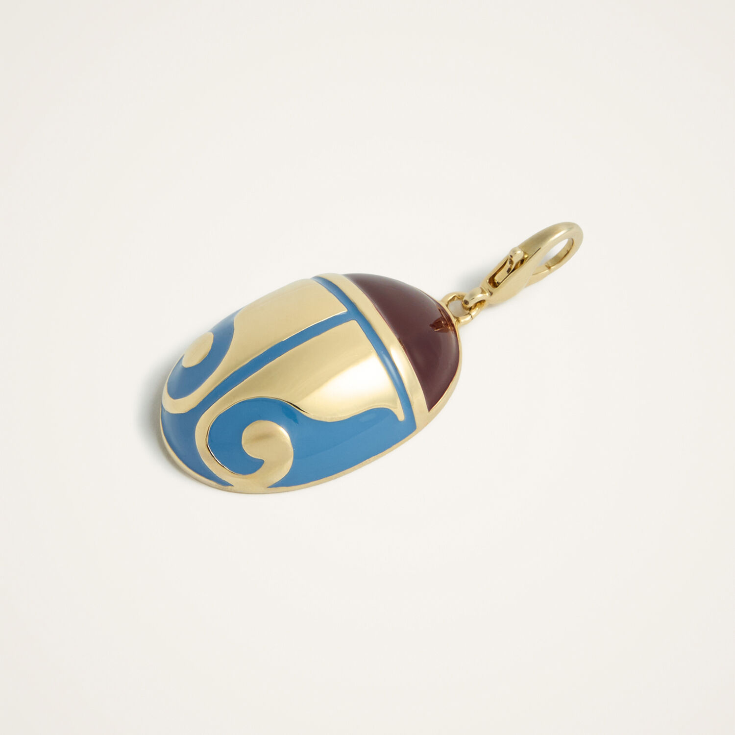  La Doublej Charms Women - Jj Scarab Charm 24k Gold Plate & Blue Enamel One Size 70% Tin Alloy 10% Zamak 15% Brass 5% Enamel 
