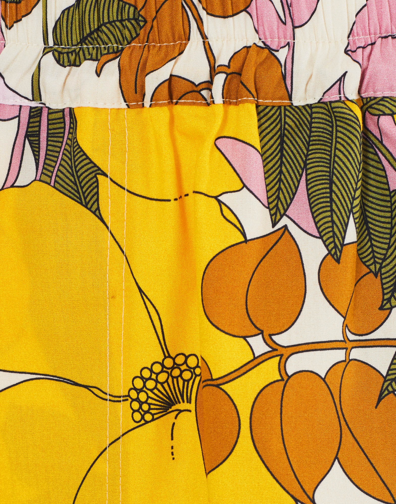 La DoubleJ Pull-Up Shorts Big Flower Rose TRO0059COT039BFL03PI01