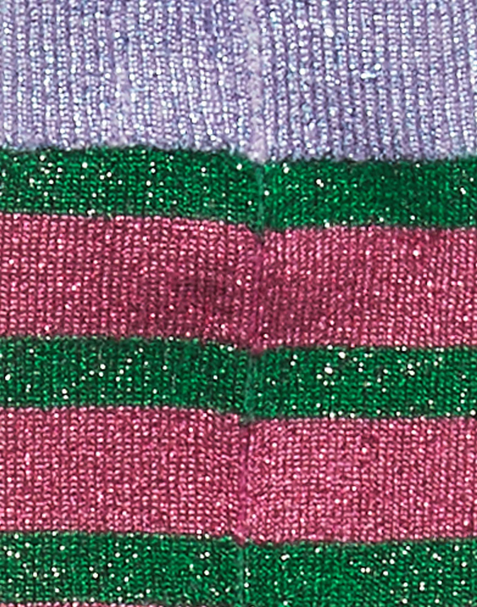 LaDoubleJ Striped Socks Lilla/Verde/Fuxia SOC0002KNI015VAR0029