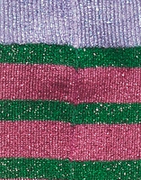 LaDoubleJ Striped Socks Lilla/Verde/Fuxia SOC0002KNI015VAR0029