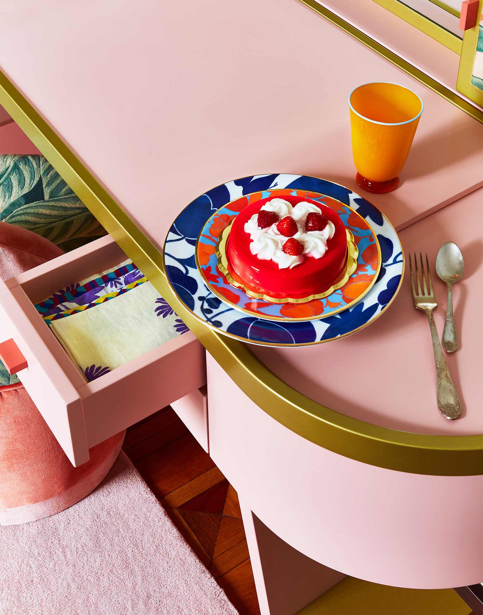 La DoubleJ Dessert Plate Set of 2 Wildbird Blu/Bianco DIS0023CER001CER0018