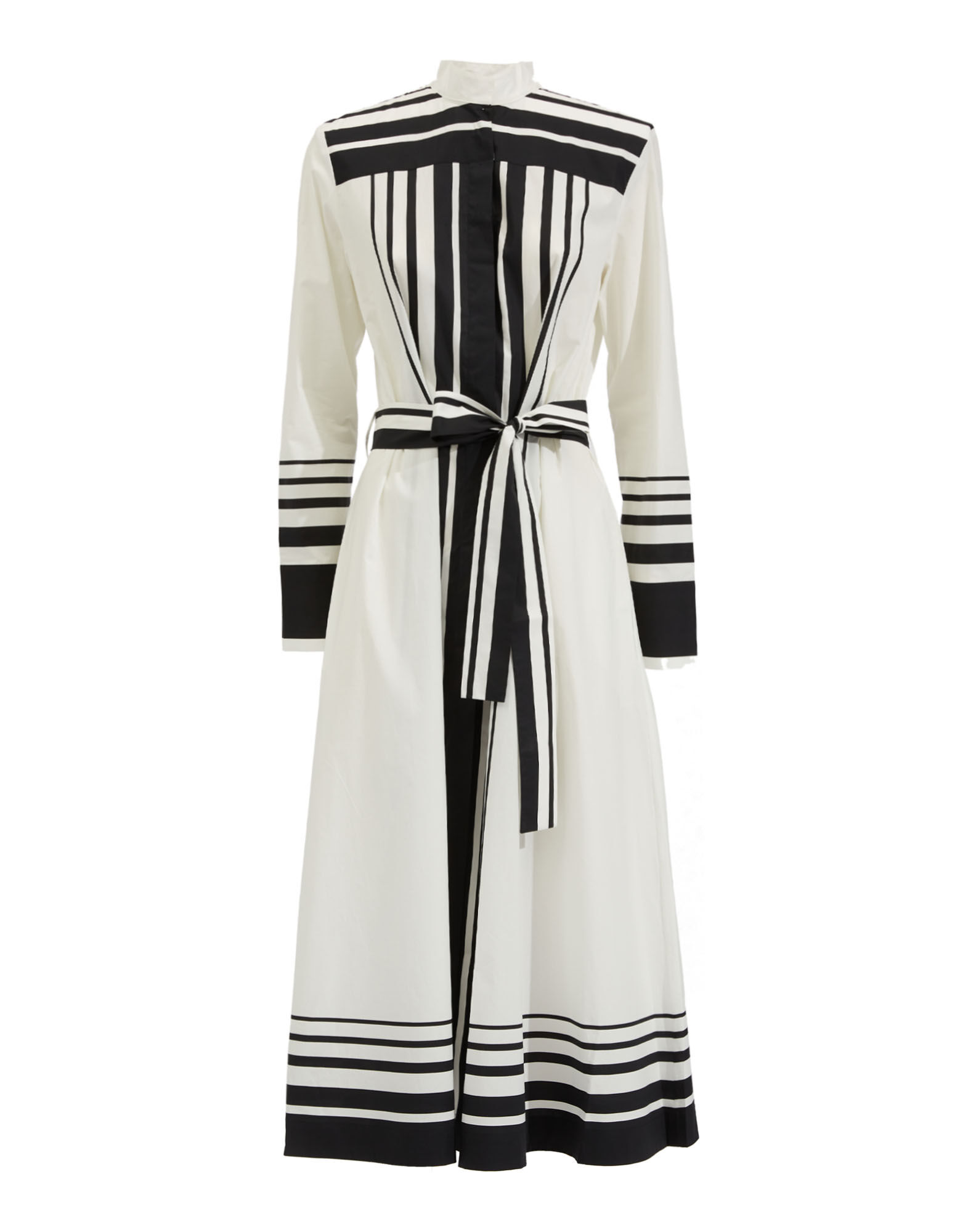 La DoubleJ Sundowner Dress Handmade Dots B&W Plac&eacute;e DRE0459COT015HAD0003