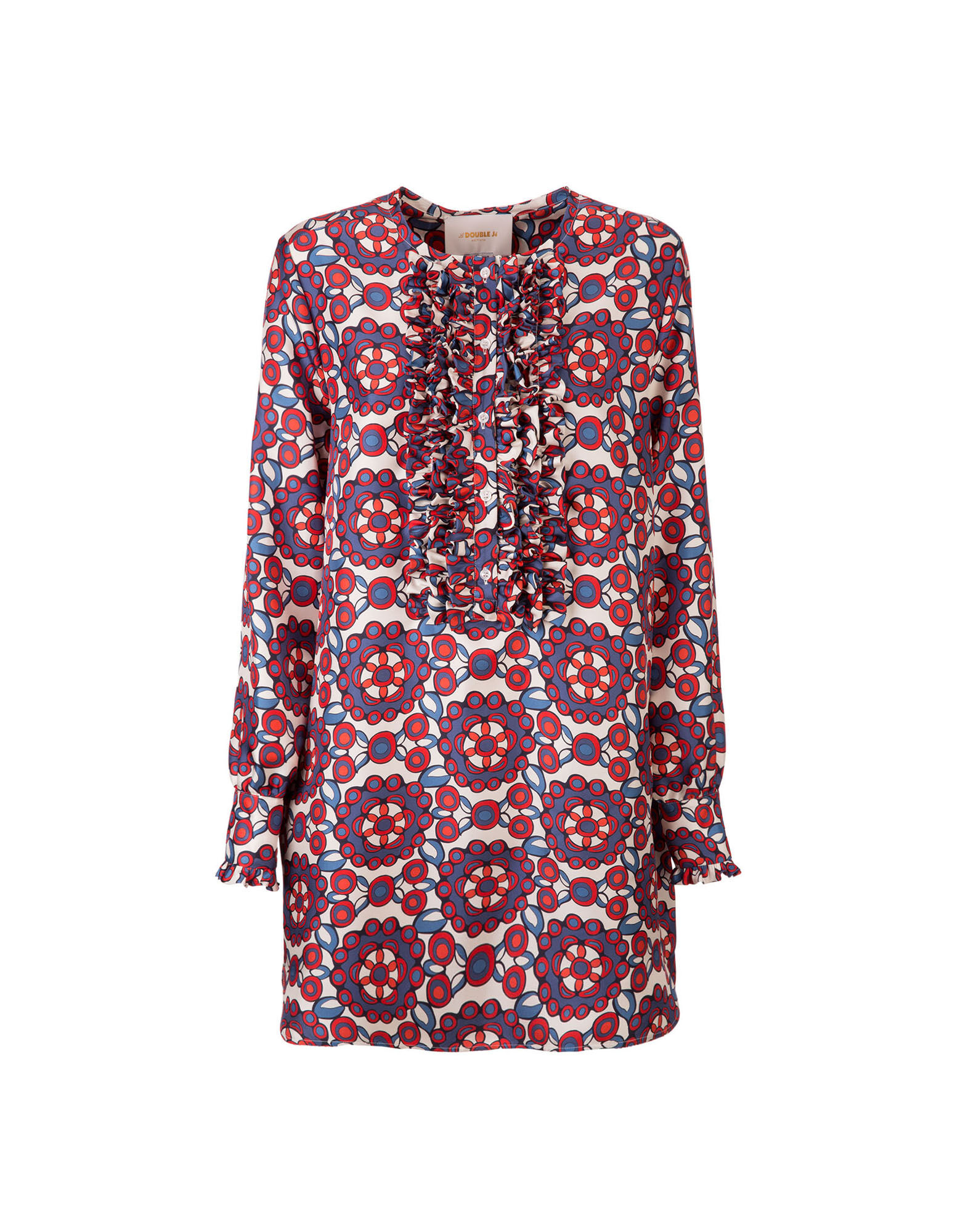 LaDoubleJ Tuxedo Mini Dress Kaleidoscope Blu DRE0027SIL001KAL0003