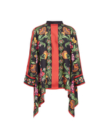 La DoubleJ Foulard Shirt &#40;Plac&eacute;e&#41; Folk Flowers Nero Plac&eacute;e SHI0059SIL006FFL0004