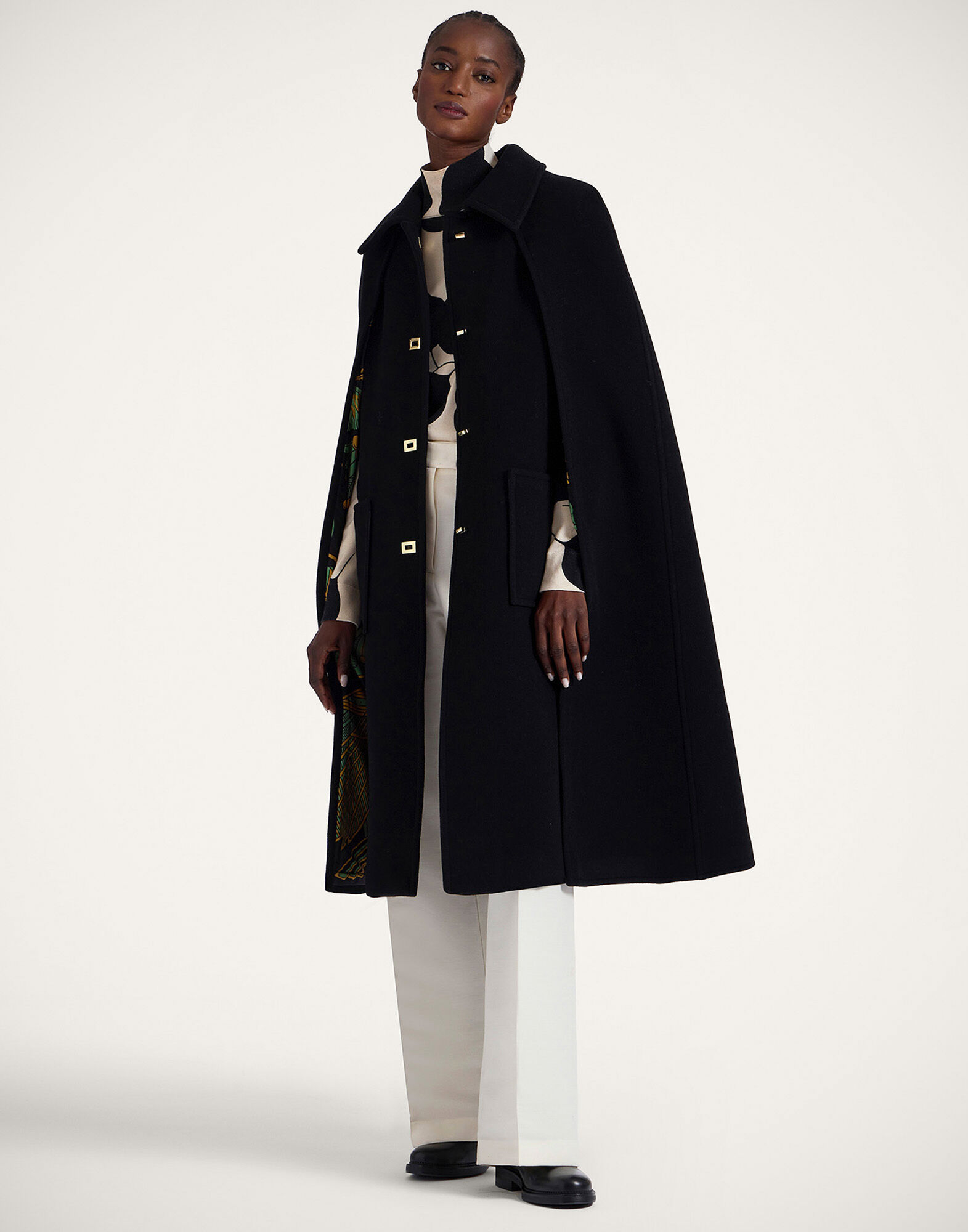 Manteau cape noir femme clearance