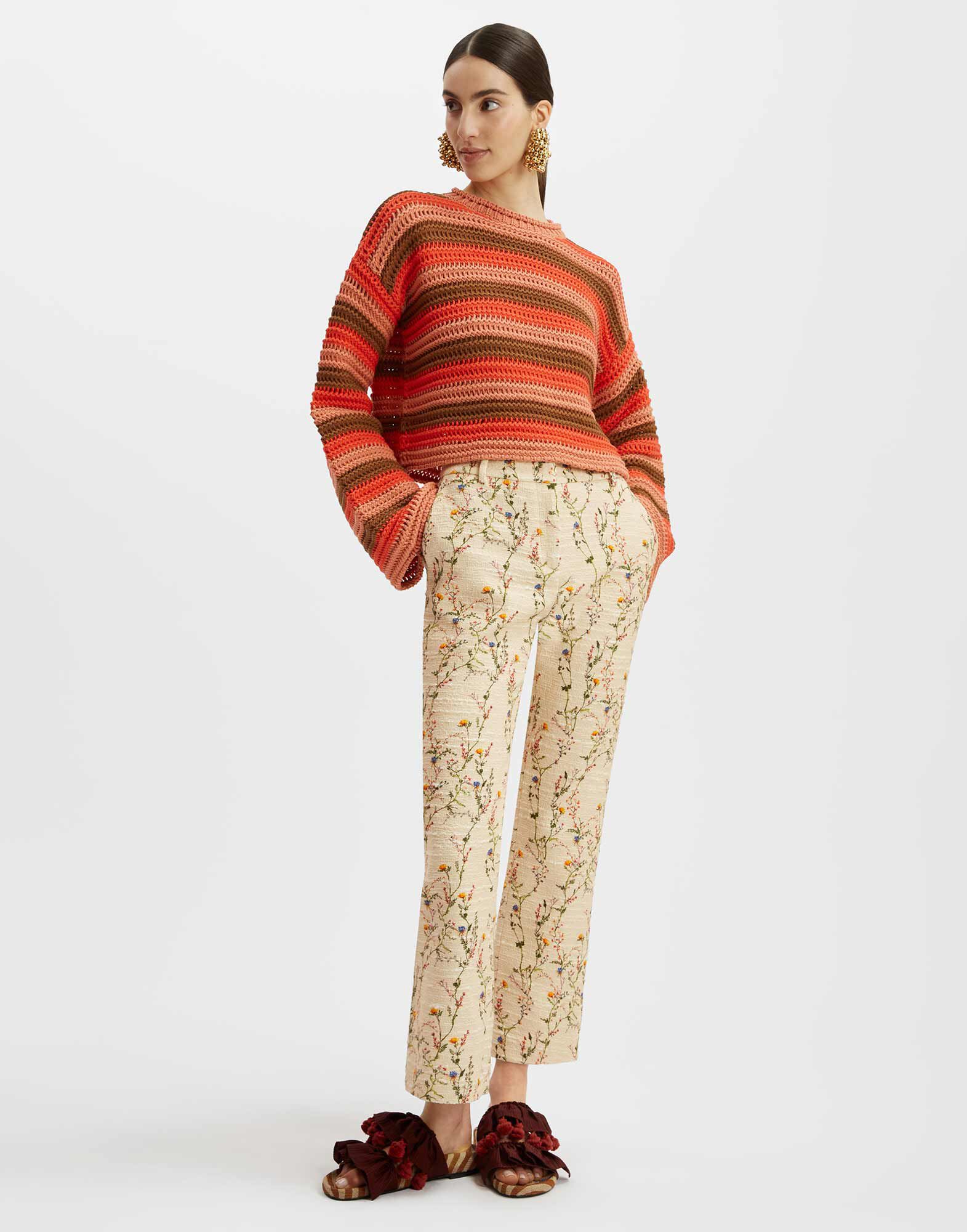 La DoubleJ Crop Sweater Multicolor Red PUL0142KNI104VA224RE01