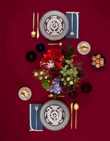 La DoubleJ Large Napkins Set Of 2 La DoubleJ Large Napkins Set Of 2 Rainbow Navy NAP0010LIN006RAI0031