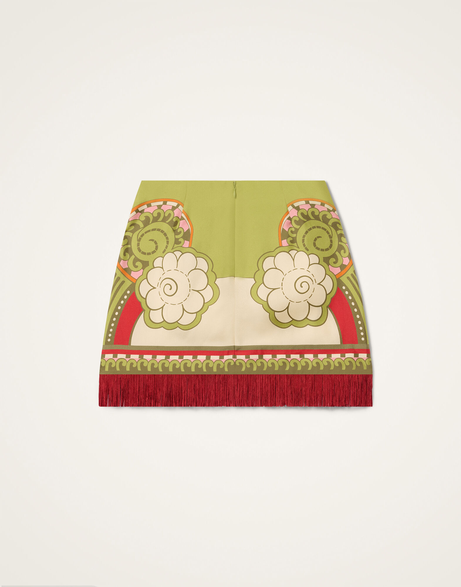La DoubleJ Mini Foulard Skirt Ambrosia Plac&eacute;e Green SKI0173SIL006AMB03GR02