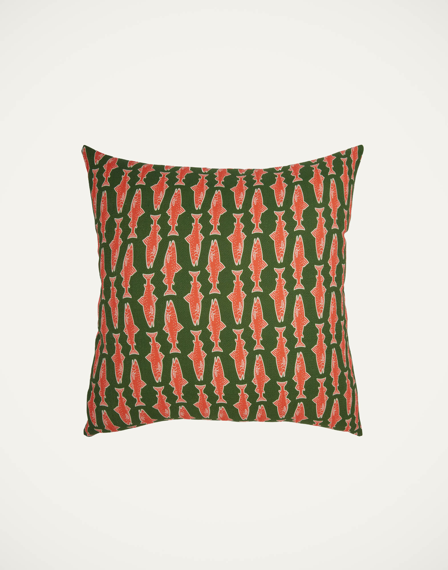 La DoubleJ Cushion (45X45) Como Fish Green CUS0013COT034CMF0002