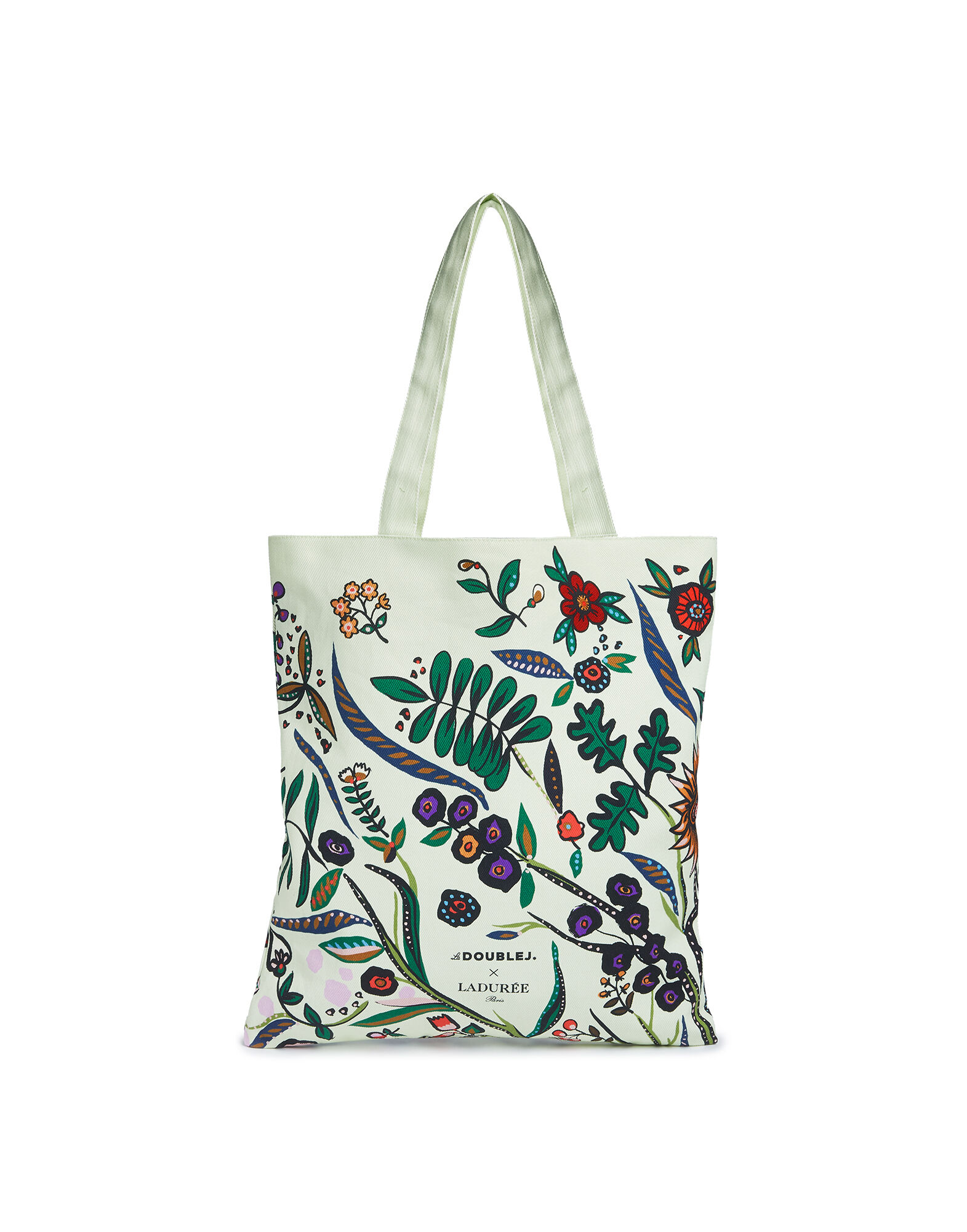 La DoubleJ Goodie Tote Bag Tree Of Life Verde BAG0026COT023TFL0008