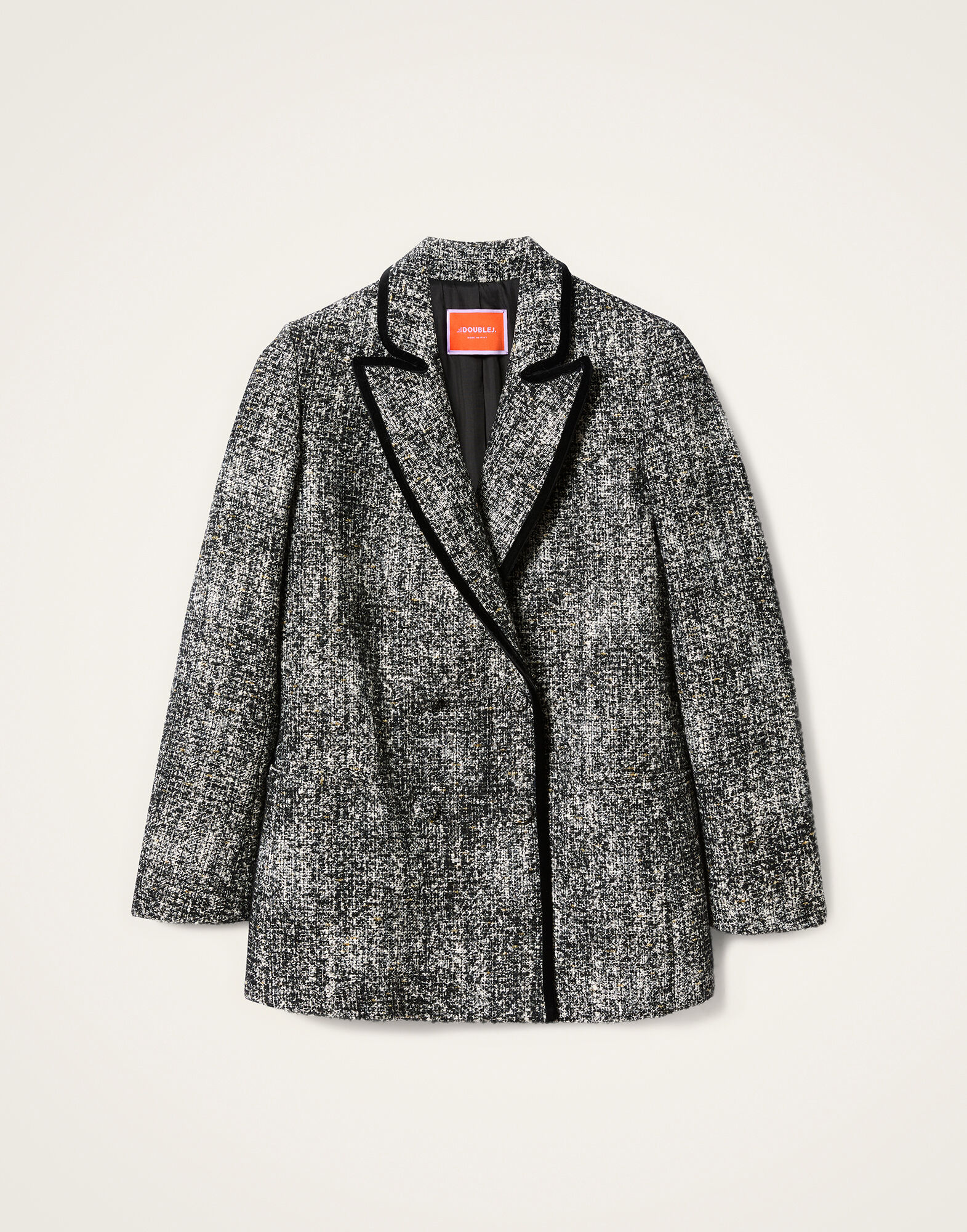 La DoubleJ Jagger Jacket Solid Black & White JAC0154WOL031SOLIDBL03