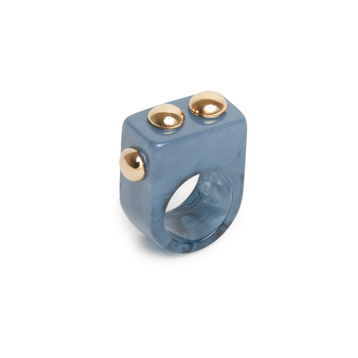 Shop La Doublej Nefertiti Ring In Solid Teal