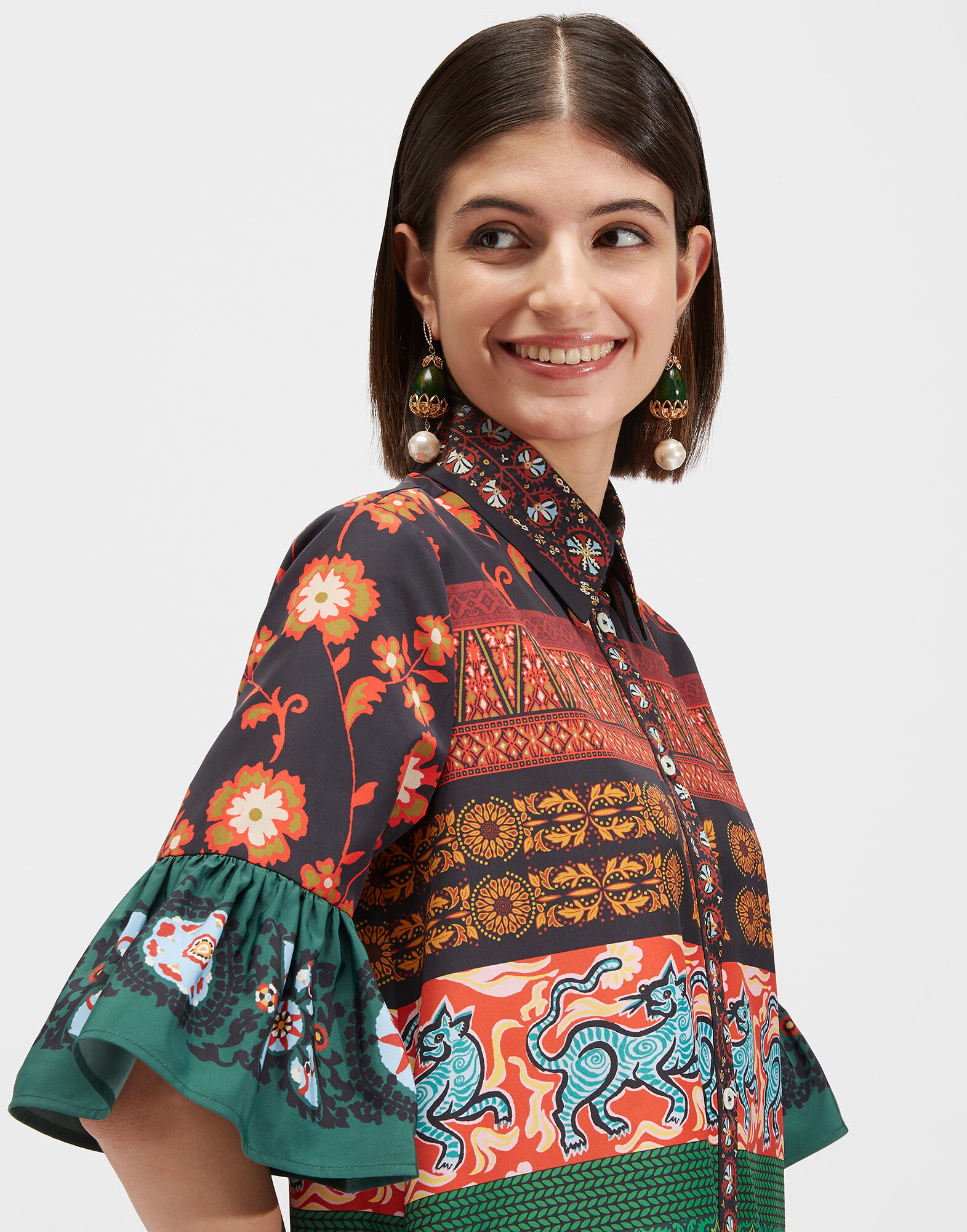 La DoubleJ Choux Dress Patchwork Plac&eacute;e DRE0205FAI002PAT0001