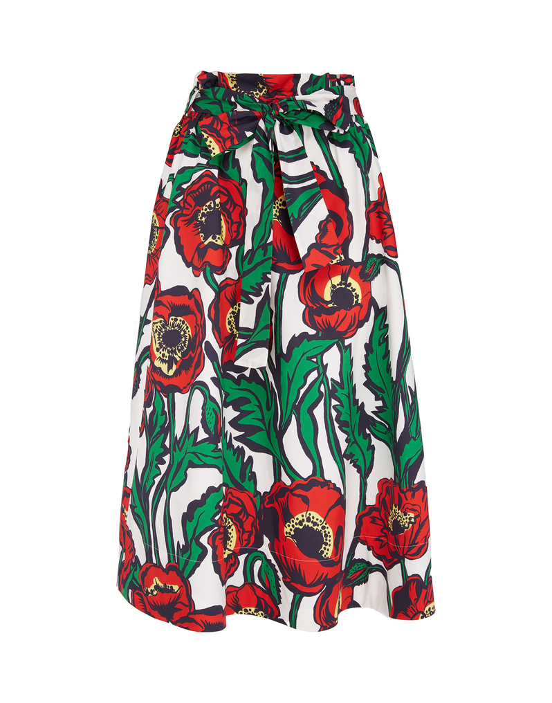 LaDoubleJ Sardegna Skirt LaDoubleJ Sardegna Skirt Big Blooms Bianco SKI0043COT001PFI0003