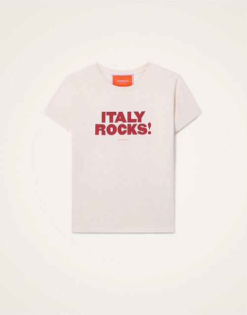 La DoubleJ High Tee Shirt Solid Ecru TSH0069JER079SOP15WH01