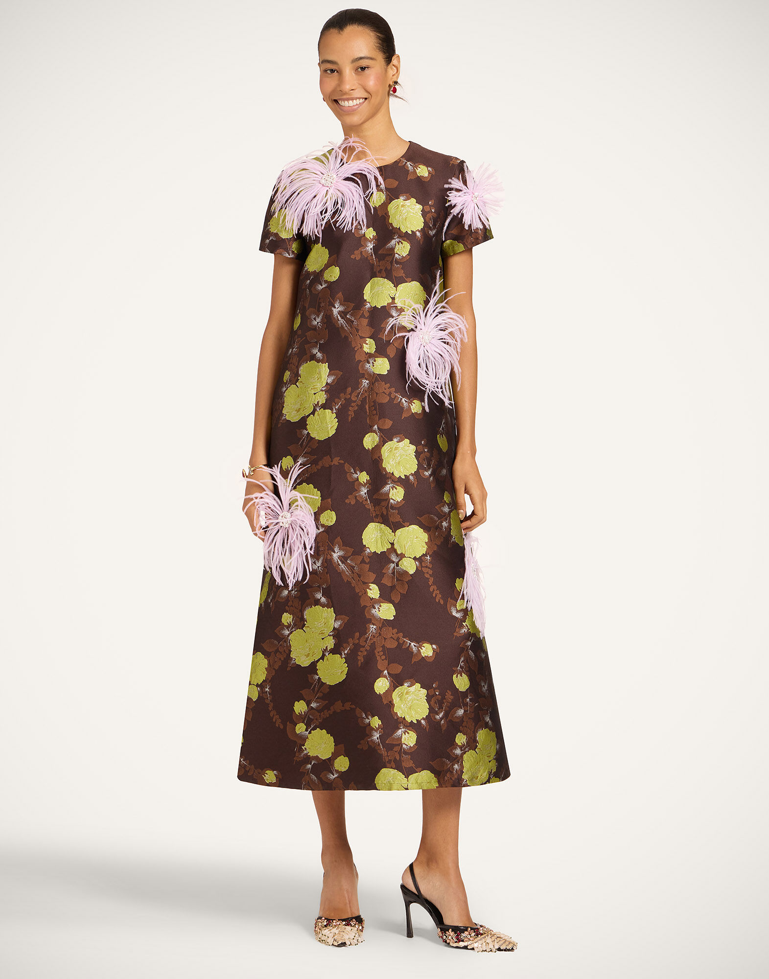 La DoubleJ Super Swing Dress Devon Brown DRE1147JCQ141DEV05BR02