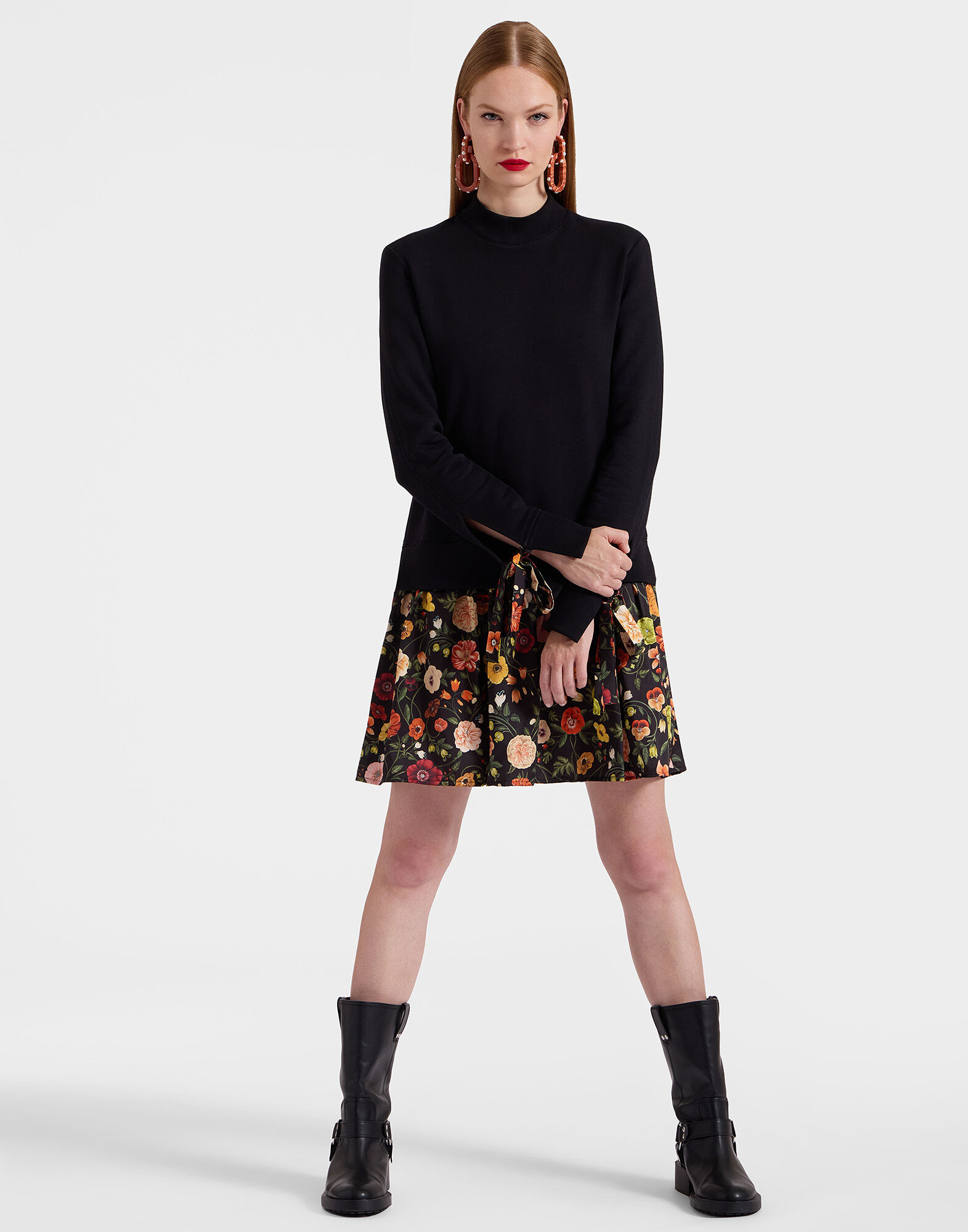 Sporty Dress in Botticelli Black fur Damen La DoubleJ