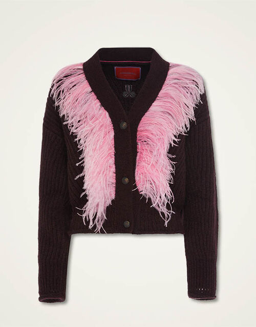 La DoubleJ High Kick Cardigan Bordeaux PUL0175KNI098VA212RE02