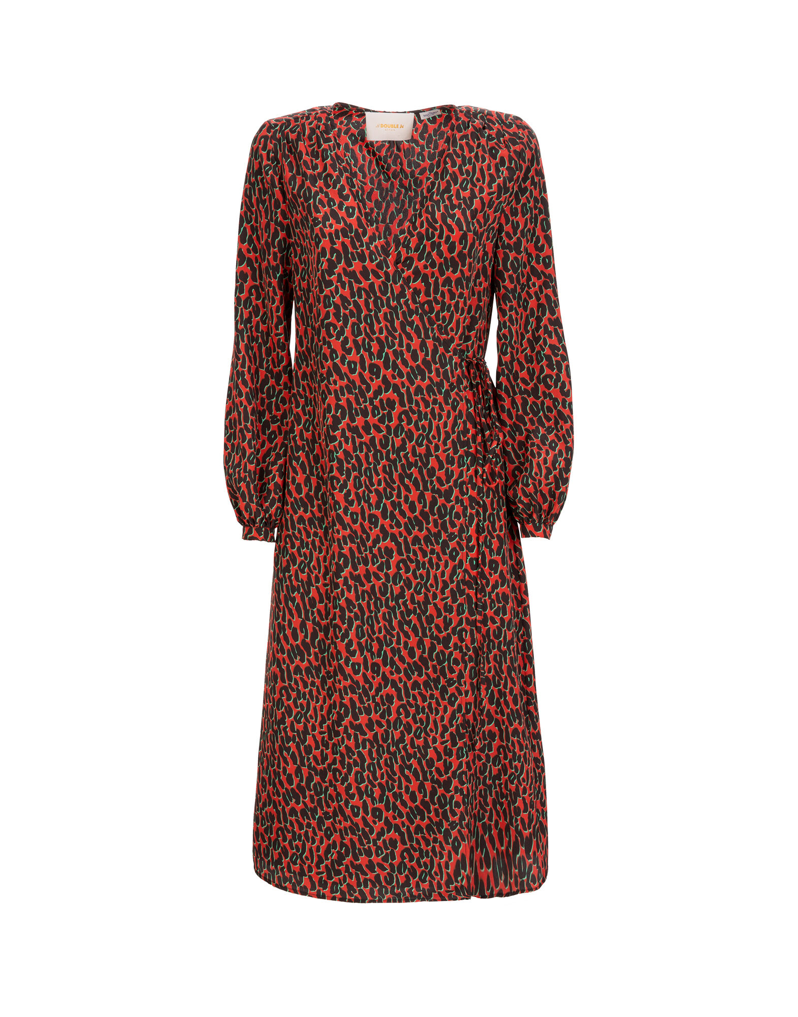 LaDoubleJ Wrap Dress Leopard Rosso DRE0083SPO001LEO0002