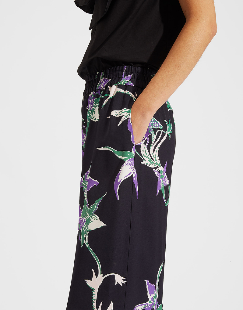 LaDoubleJ Palazzo Pants LaDoubleJ Palazzo Pants Orchidee Nero TRO0003SAB001ORC0003