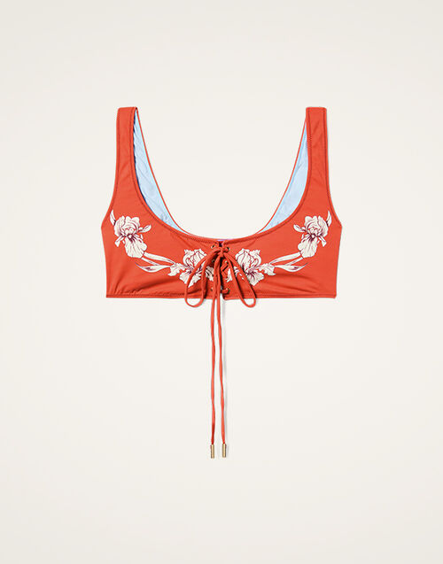 La DoubleJ Sunset Bikini Top Iris Plac&eacute;e Dark Orange SWI0046LYC006IRS07OR03