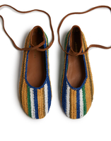 La DoubleJ Ballerina Flats La DoubleJ Ballerina Flats Multicolor Blu SHO0061RAF001MUL66BU03