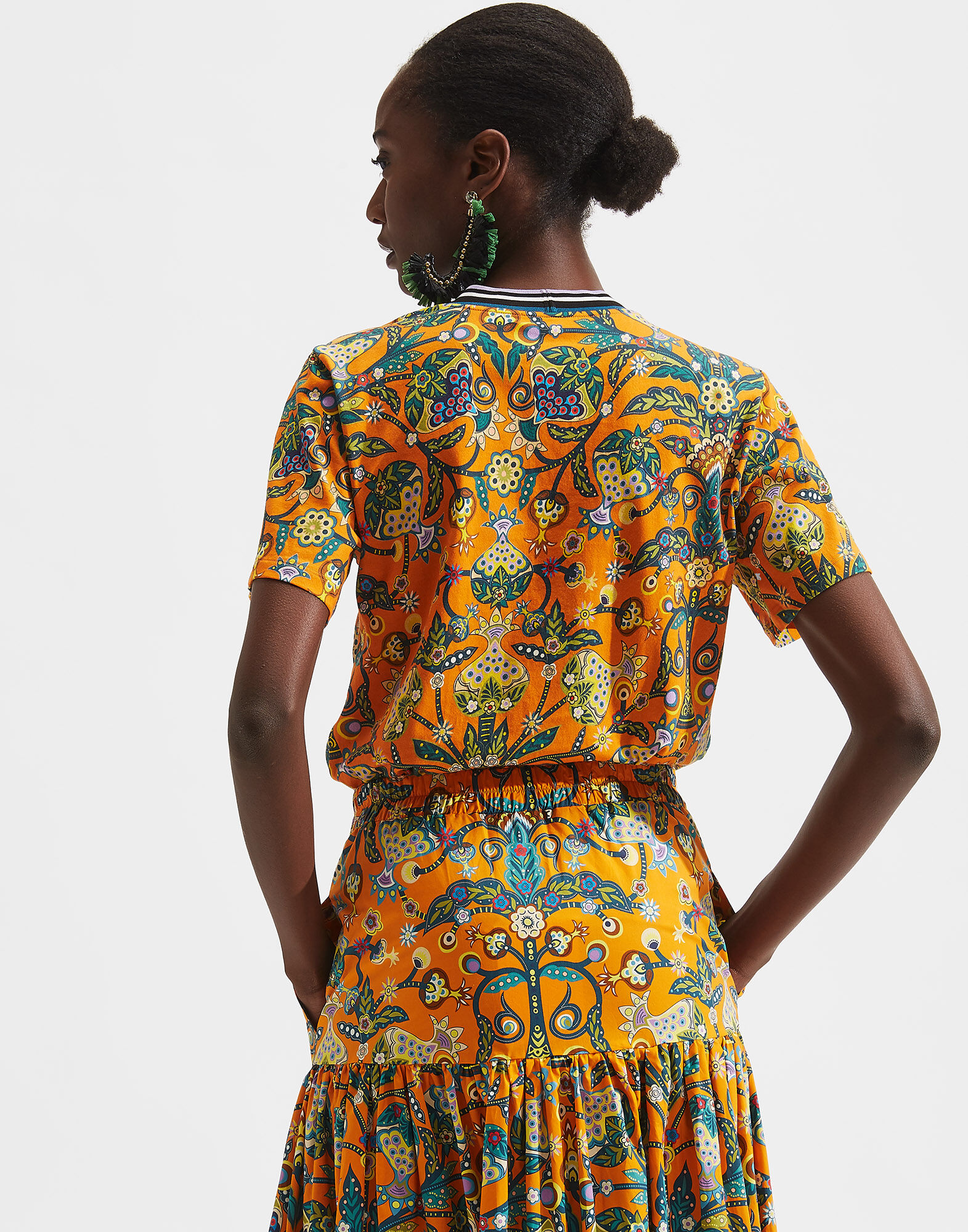 LaDoubleJ Sciura T-Shirt Tree Of Life Arancio TOP0033SIL001TFL0002