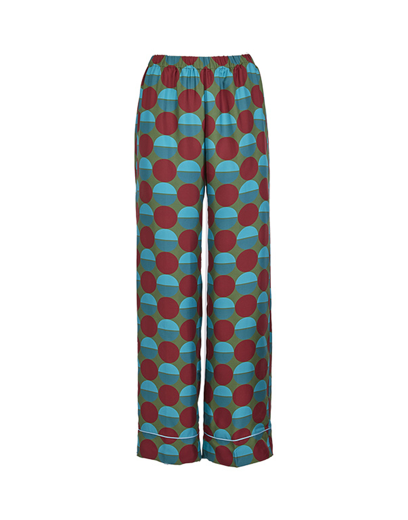 La DoubleJ Silk Pajama La DoubleJ Silk Pajama Sfere Grandi Verde PJM0001SIL001SFE0015
