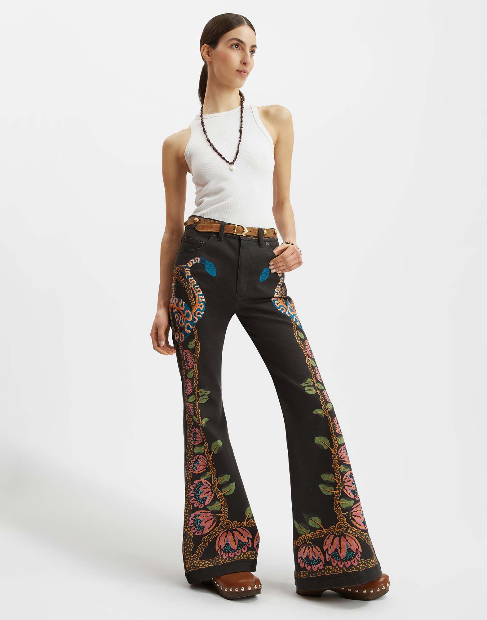 La DoubleJ Superflare Jeans Eve Black TRO0126DEN001EEC01BL01