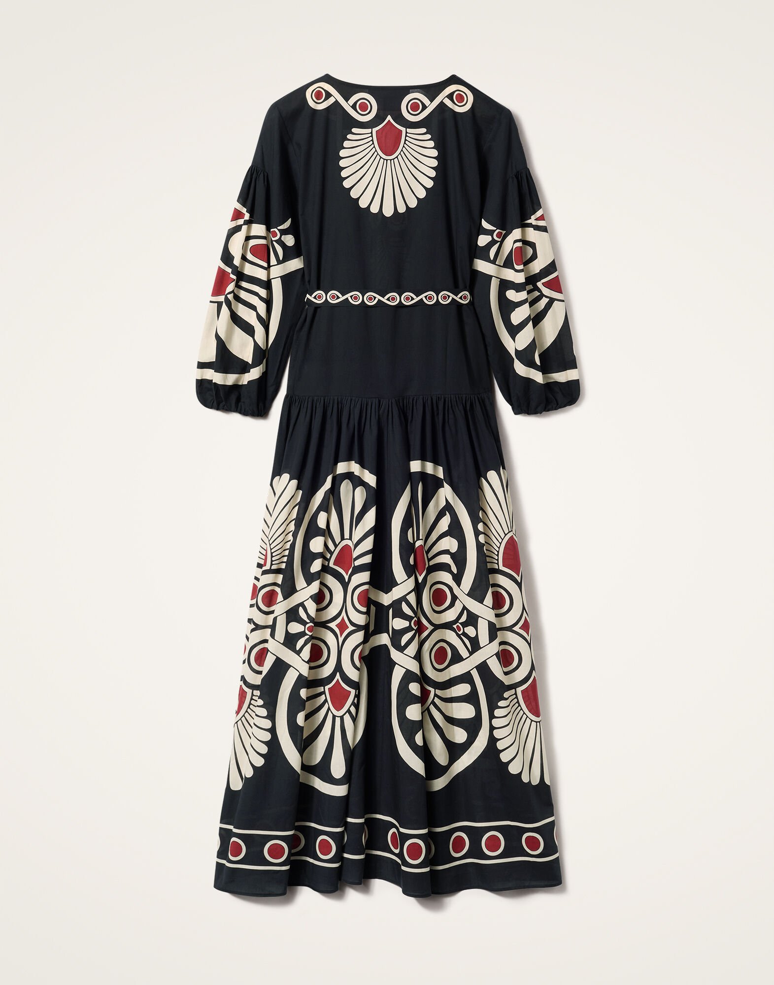 La DoubleJ Viviana Dress Medallion Plac&eacute;e Black DRE0716COT056MED01BL01