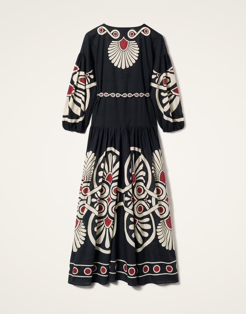 La DoubleJ Viviana Dress La DoubleJ Viviana Dress Medallion Placée Black DRE0716COT056MED01BL01