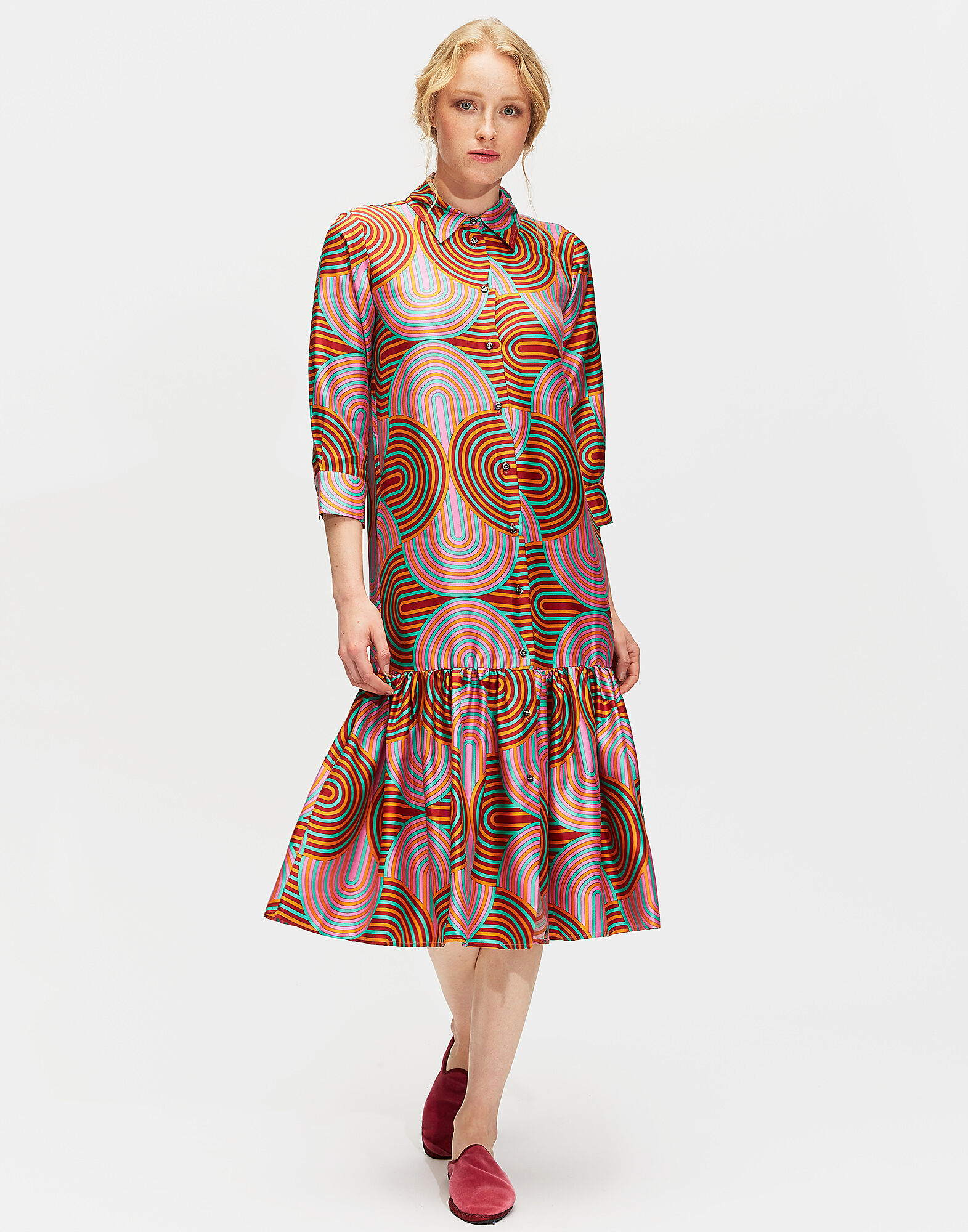 LaDoubleJ Getting My Croissant Dress Slinky Rosso DRE0028SIL001SLI0002