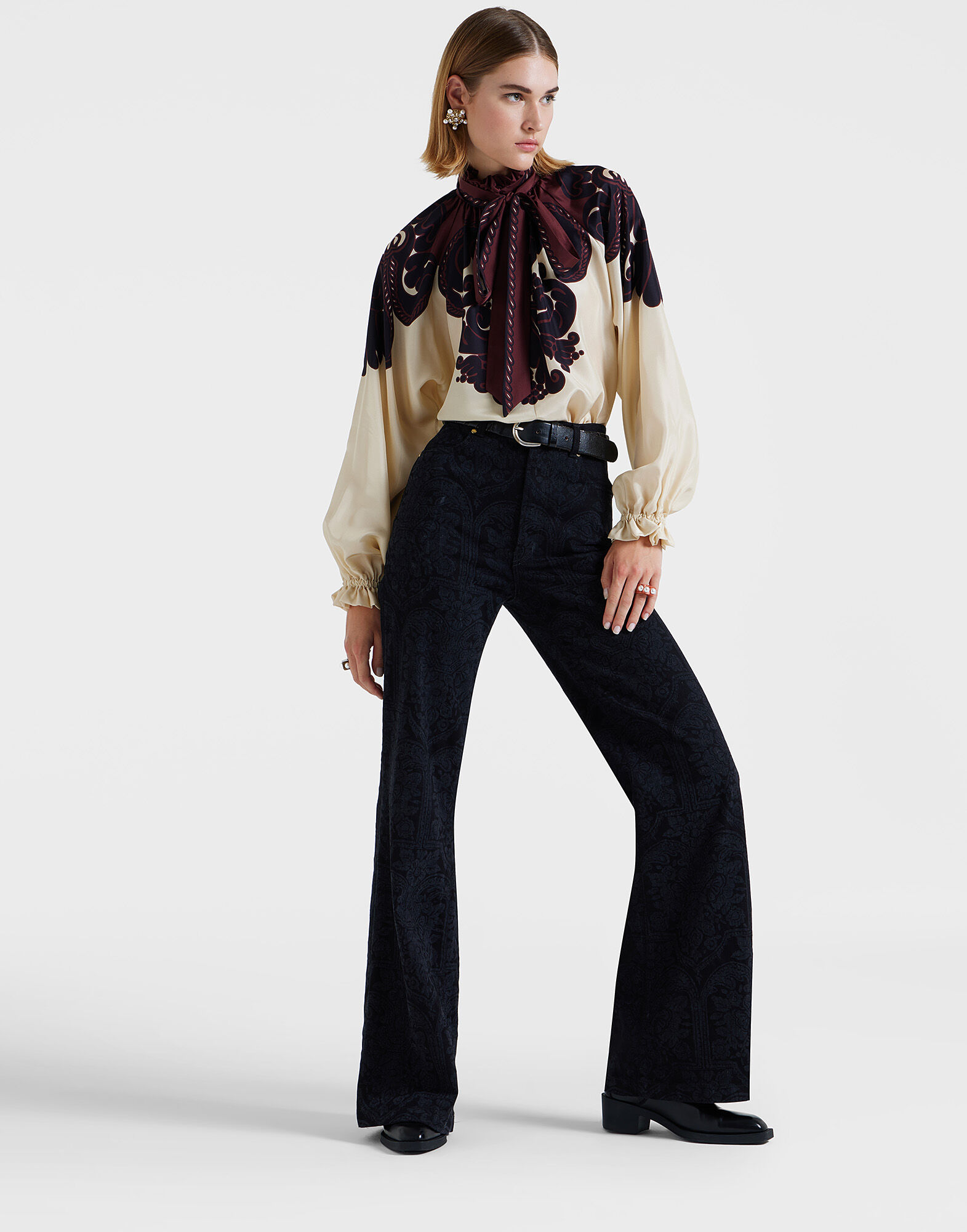 Cerere Blouse in Corsini Placée Cream for Women | La DoubleJ