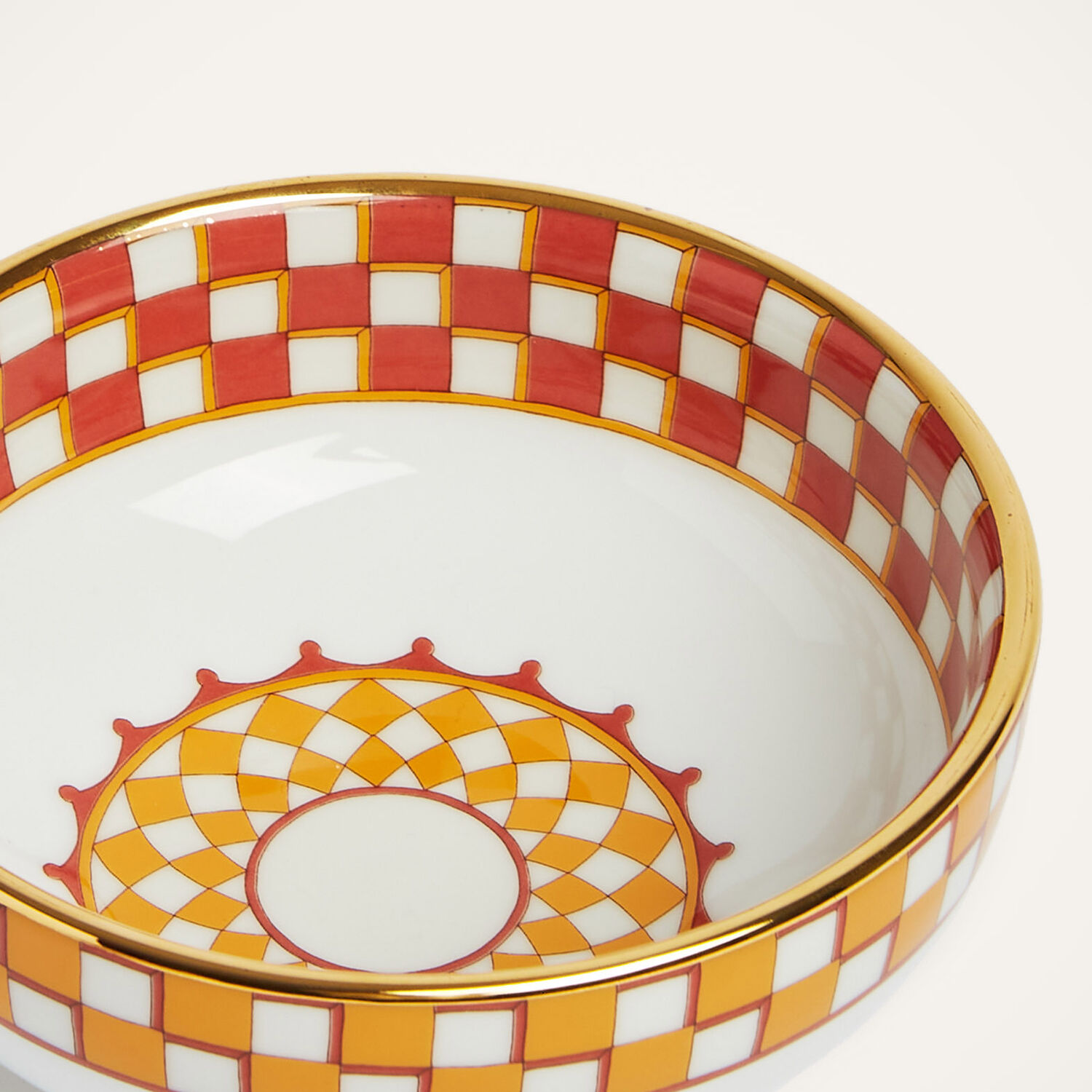 La Doublej Apollo Set Of 2 Porcelain Snack Bowls In Apollo Brick