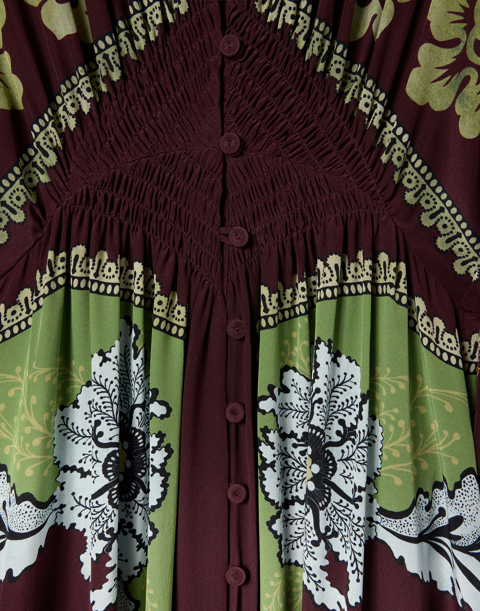 La DoubleJ Long Camerino Dress Bounty Plac&eacute;e Burgundy DRE0720CRE002BOU01RE07