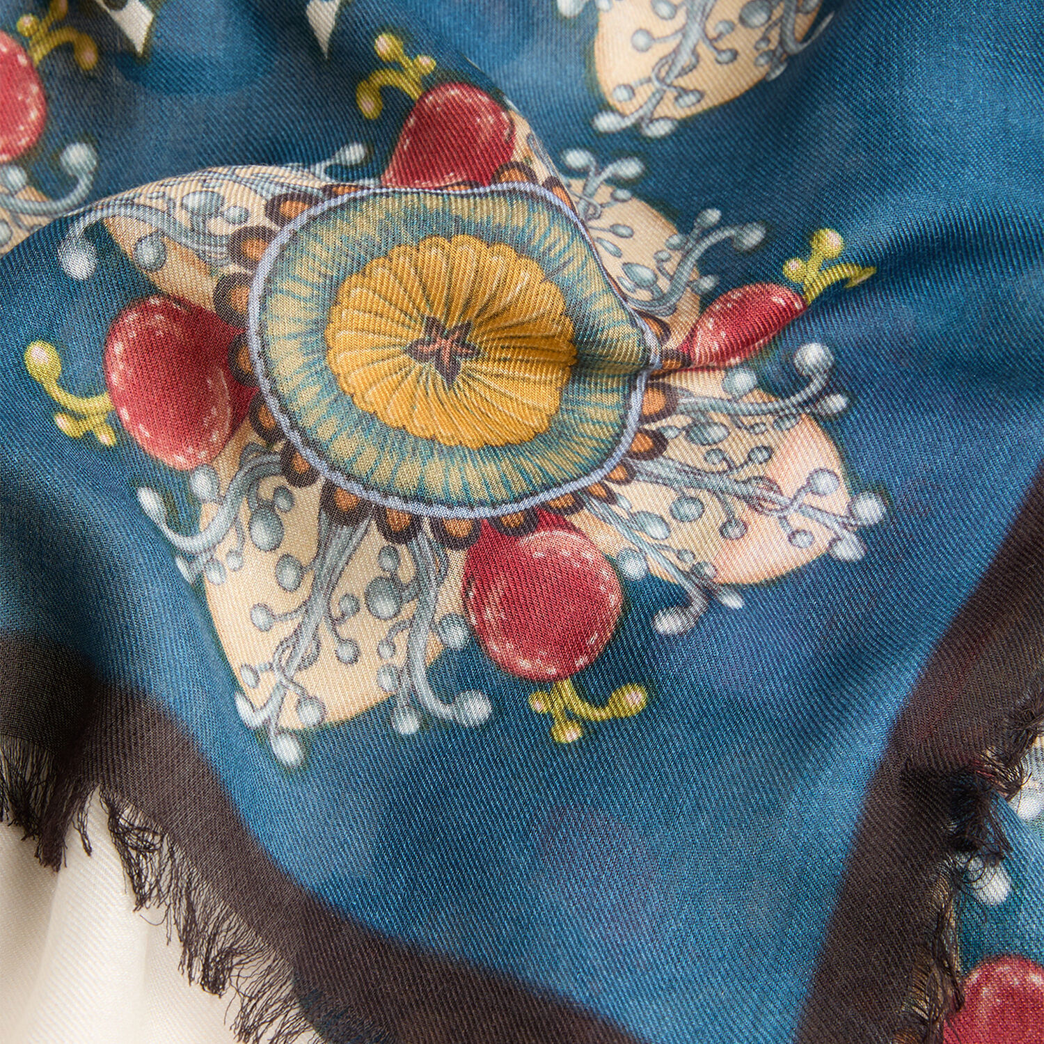 La Doublej Square Scarf In Nucleus Placée Blue