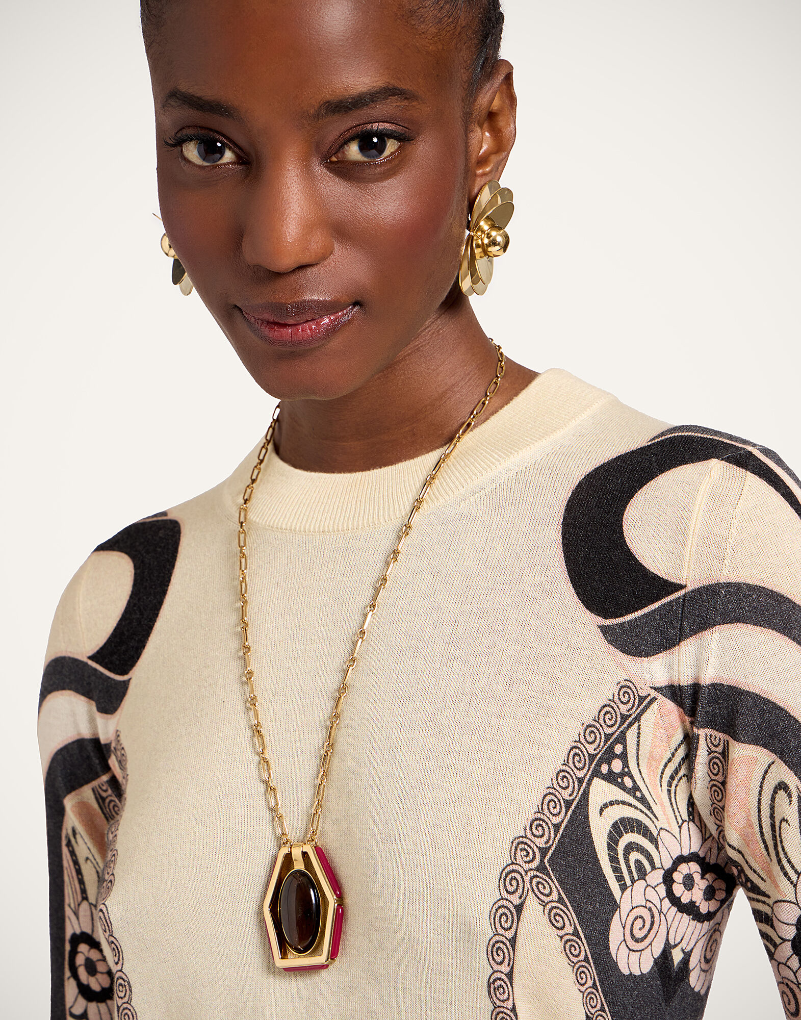 La DoubleJ Silky Crew Neck Ambrosia Plac&eacute;e Pale Pink PUL0305KNI172VA485PI02