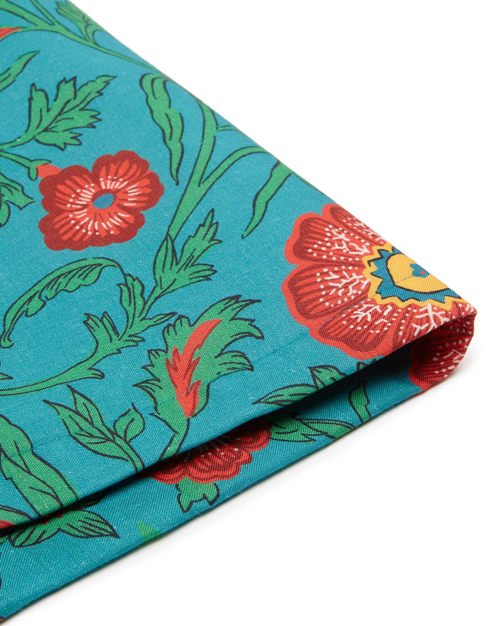 La DoubleJ Placemat Set Of 2 Dragon Flower Turchese TBM0001LIN001DRA0005