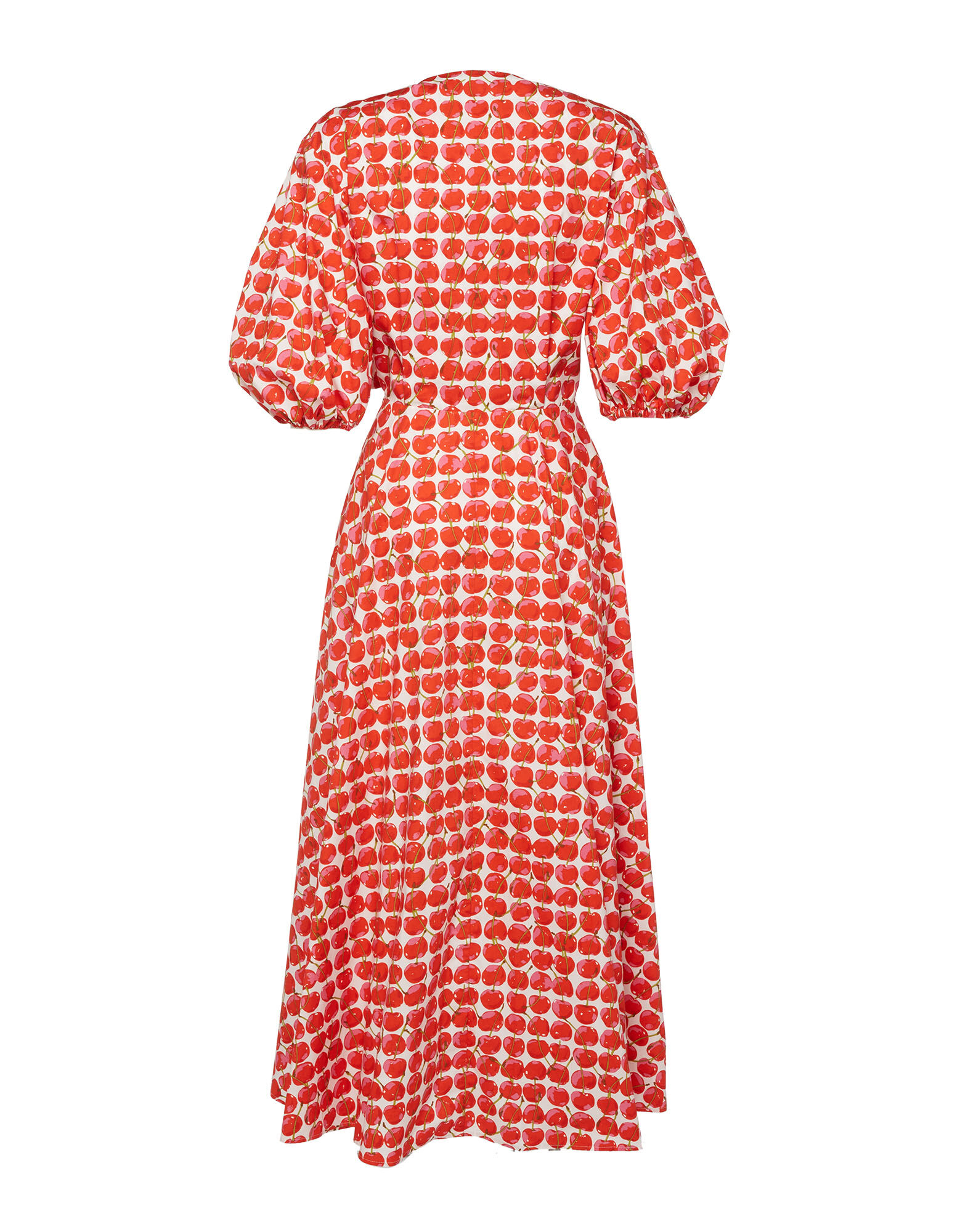 La DoubleJ Peek-A-Boo Dress White Cherries DRE0356COT001CHY0002