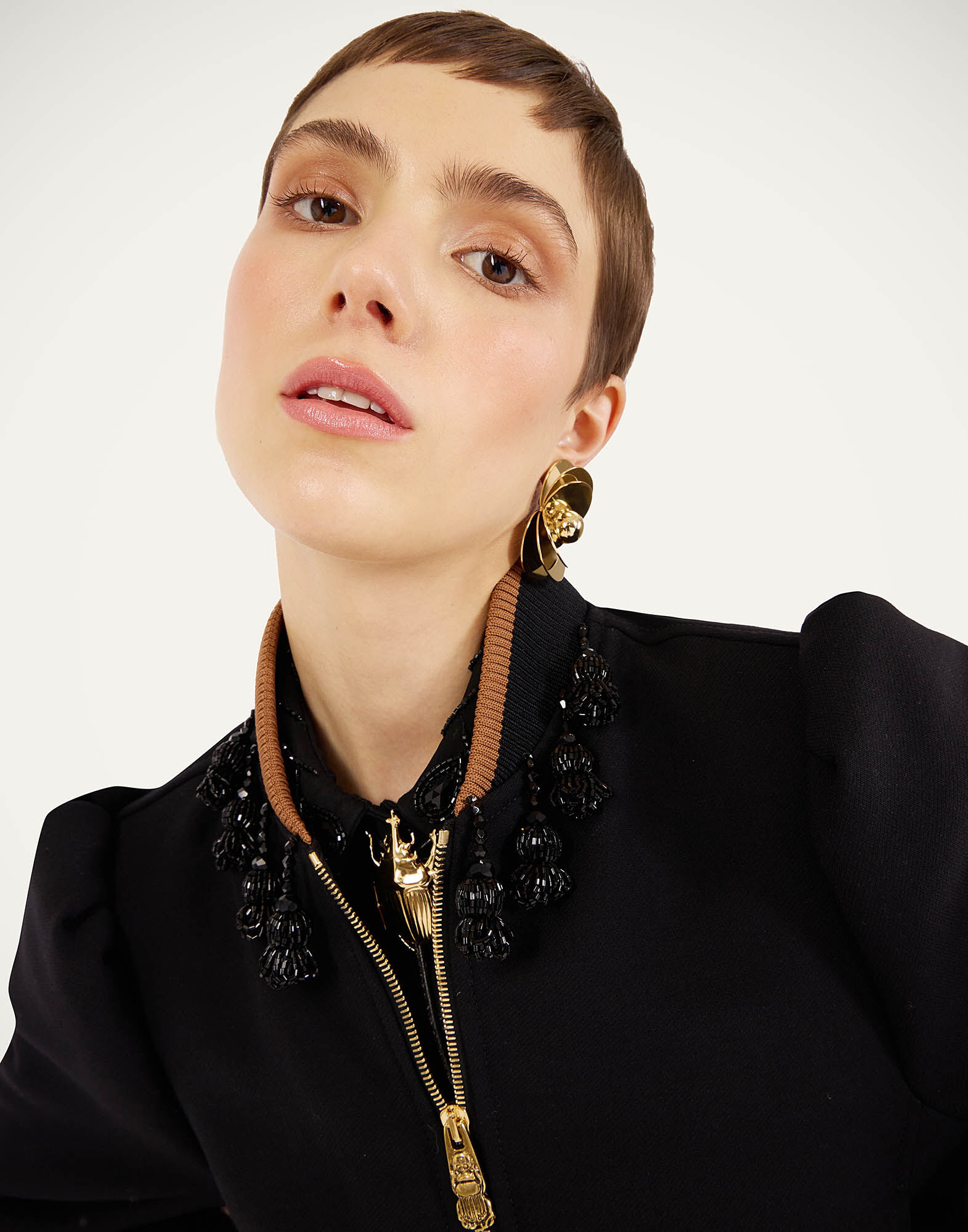 La DoubleJ Bon Bon Bomber Solid Black JAC0186WOL024SOLIDBL01