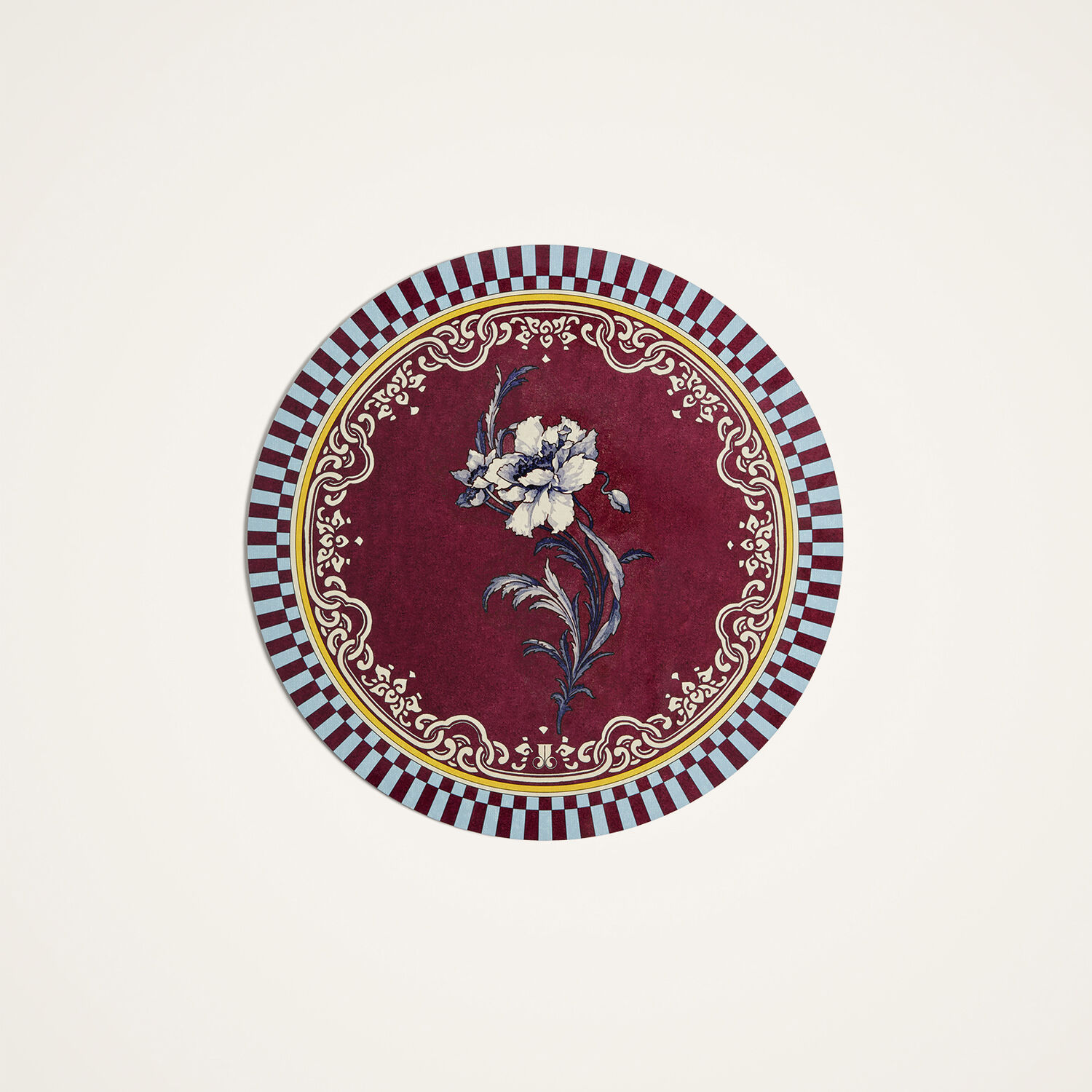  La Doublej Placemats & Runners Women - Disk Placemats Set Of 2 Nymph Bloom Bordeaux One Size 83% Wood Fiber 12% Cork 5% Polyester 