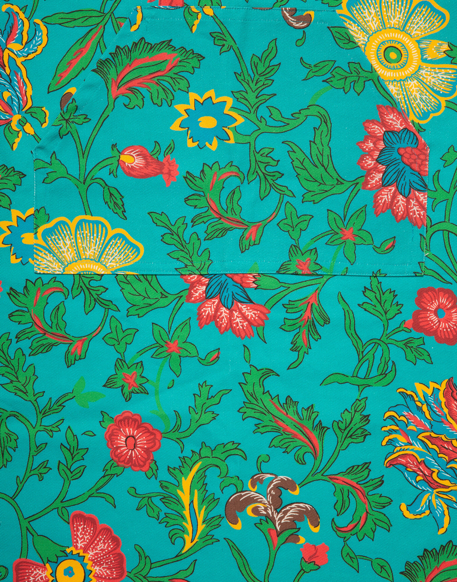 La DoubleJ Apron Dragon Flower Turchese APR0001COT018DRA0005