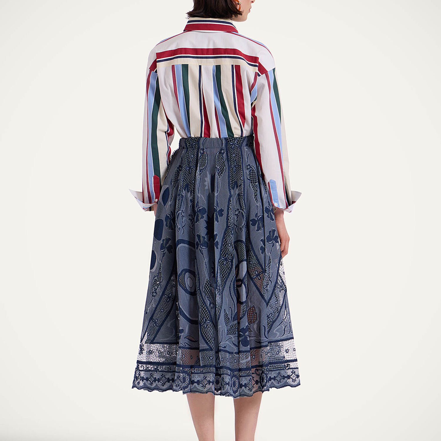 La Doublej Dutchess Skirt In Starlight Navy