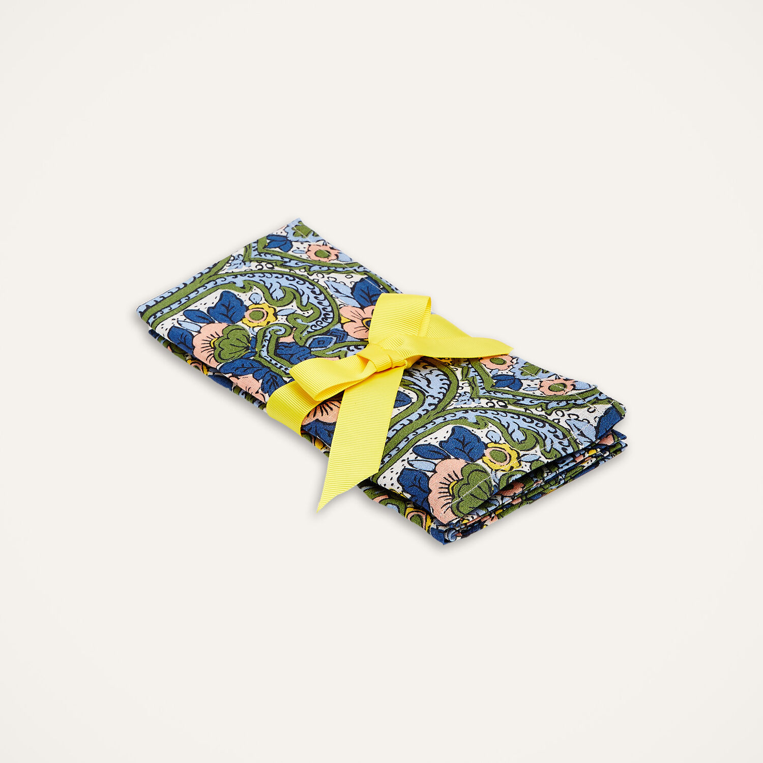 La Doublej Large Napkins Set Of 2 (45x45) In Corte Blue Small