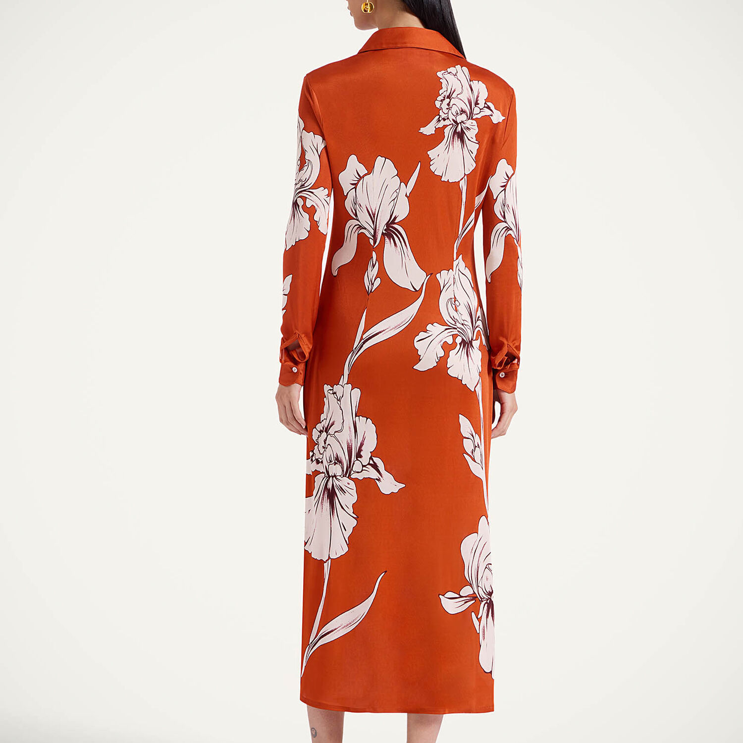 La Doublej Perry Street Dress In Iris Placée Dark Orange