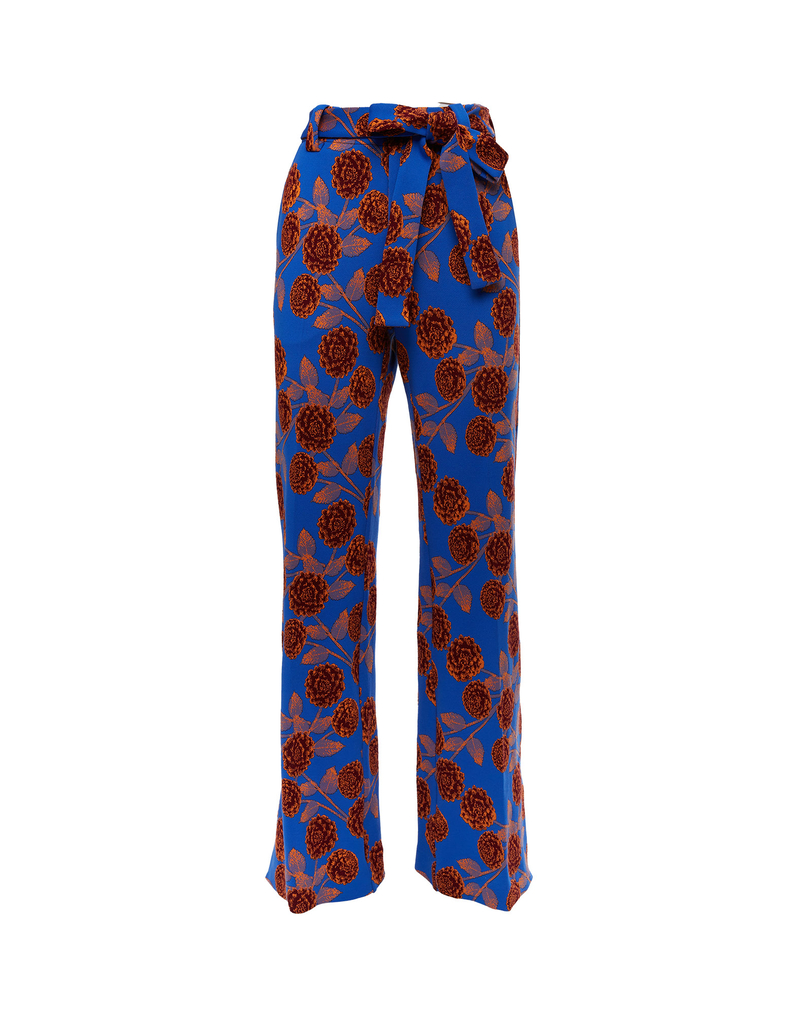 La DoubleJ Slit Pants La DoubleJ Slit Pants Flower Tapestry TRO0015JAC032FLT0001