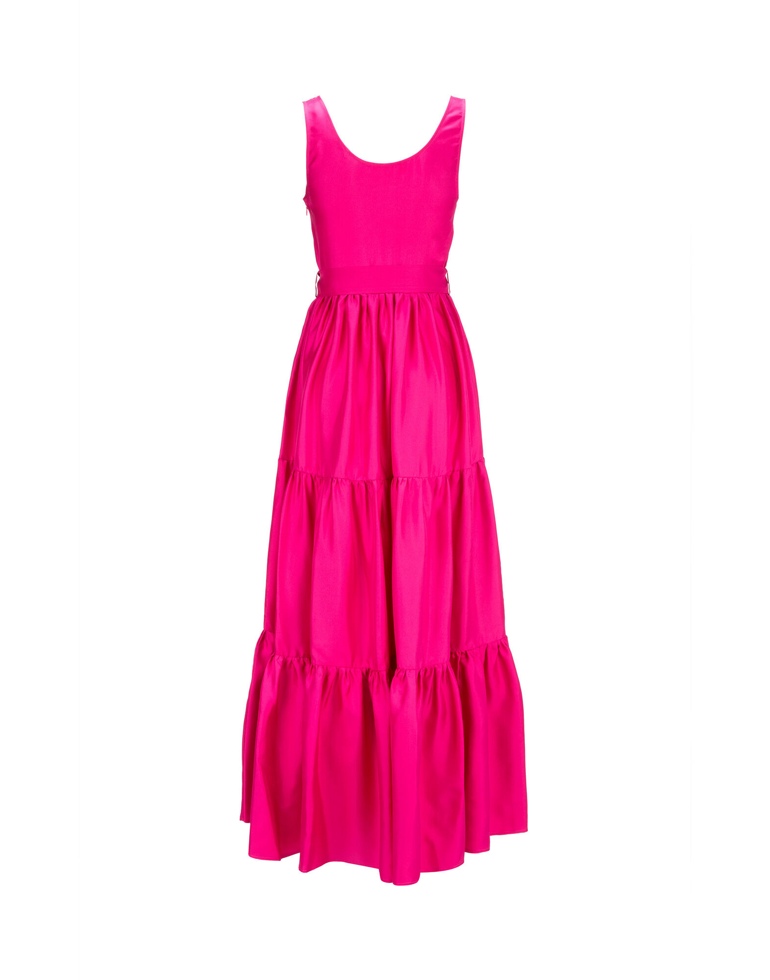 LaDoubleJ Pellicano Dinner Dress Solid Magenta DRE0034SIL001FUC0001