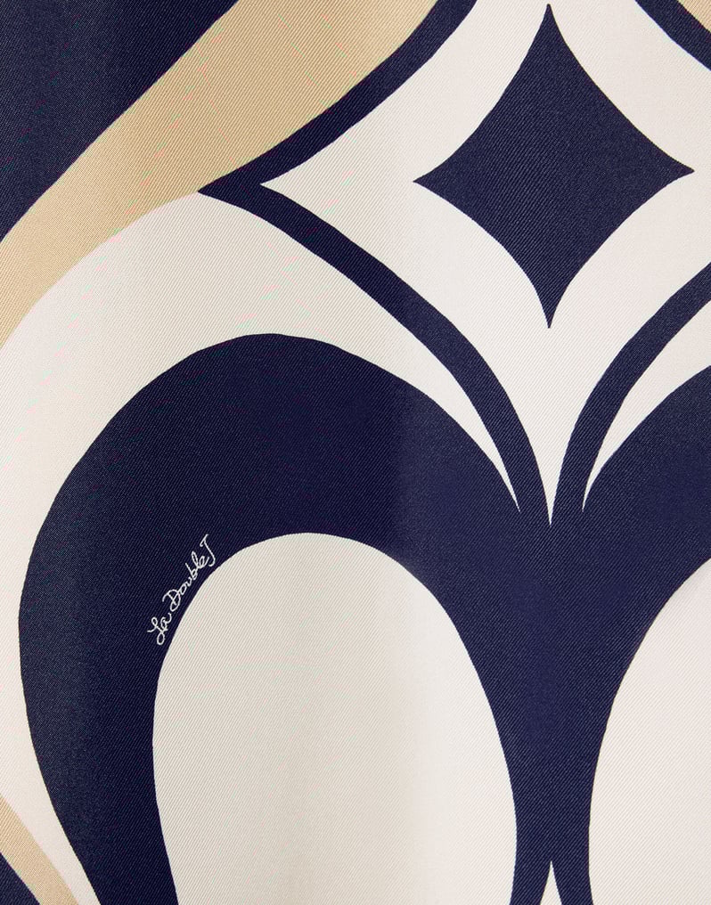 La DoubleJ Chemise Swing Dress La DoubleJ Chemise Swing Dress Jive Macro White DRE0913SIL001JIV04WH01