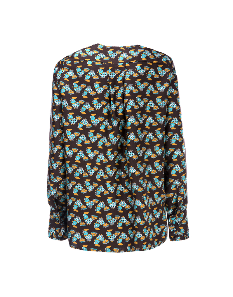 LaDoubleJ Tuxedo Shirt LaDoubleJ Tuxedo Shirt Choco Galletti SHI0005SIL001GAL0002